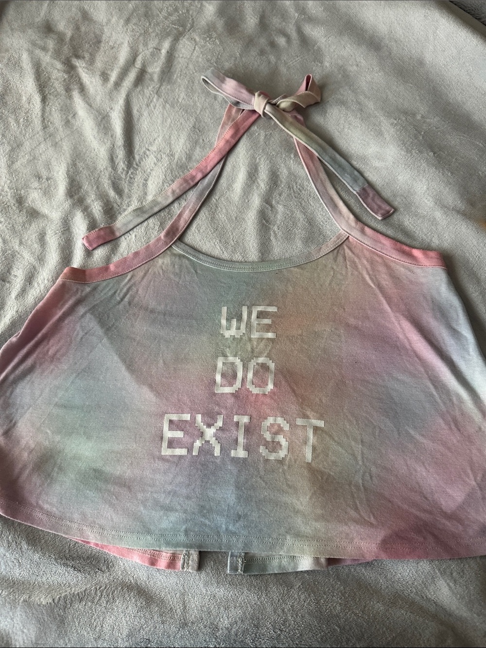Wildfox halter top pastel rainbow knit